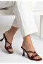 Rufi Burgundy Patent Leather Heeled Slippers - 3