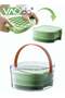 Ice Cube Tray with Lid, 90 Grids Large Stackable for Freeze, 3 Layer Silicone Ice Storage Box, Gradient Green