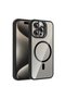 iPhone 15 Pro Case with Camera Stand, Magsafe Supported, Transparent Back, Silicone Marçev