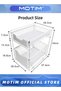 Kitchen Organizer Under Sink Storage Rack 2-Tier Stackable Cabinet Organizer Shelf with Sliding Drawer Suitable for Kitchen Storage Savers (White) - 7
