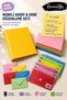 Yellow Color A5 4-Ring Binder Set with 8 Color Options – 50 A5 Colored Papers, 50 Mini Envelopes, and 6 A6 Snap File Folders |