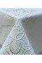 Luxury Draped Non-Slip Embroidery Lace Floral Motif Large Rectangular Pvc Oilcloth Tablecloth