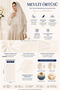 Needlework Like Handicraft Mevlüt Coverlet |   Dowry Prayer Hijab Shawl 70X150 cm - Off White (Sedef) - 5