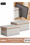 2 Pack Closet Storage Box with Lid and Handle, Stackable Wardrobe Clothes Organizer, Foldable