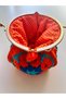Handmade Crochet Flower Motif Coin Purse Colorful Mini Wallet with Metal Clip - 2