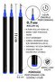 Pilot Pen Refill Ceramic Refill 3 Pieces Gel Pilot Roller Pen Refill Tip