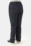 30227 Black Comfortable Cut Denim Pants with Elastic Waist and Tube-Style Cuffs - 4