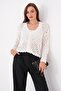 Women's Pompom Patterned Button Closure Knitted Cardigan 265208 - - 4
