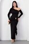 One-Shoulder Long Sleeve Sandy Dress K-262717 - 6