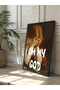 Oh My God Written Poster Single Piece Wooden Framed Painting