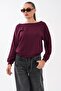 Women's Boat Neck Modal Sweatshirt 265188 - 2