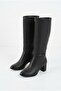 Zrk-X505 Premium Black Daily Zippered Long Women's Boots - 3