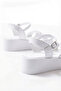 861-1005 White Daily Cross-Strap Heeled Women's Sandals - 5