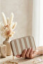 Women's Mink Striped Fabric Mini Wallet with Zipper, Multiple Compartments, Card Holder and Coin Pocket - 4