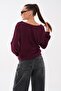 Women's Boat Neck Modal Sweatshirt 265188 - 5
