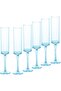 6 Pack Plastic Champagne Flutes, 6 Oz Reusable Acrylic Wine Glasses, Elegant Cocktail Goblets for We