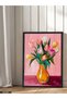 Tulips in a Vase One Piece Wooden Framed Painting - 2