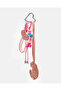 Women Pink "love" Croissant Key Ring - 2