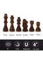 15 Inch Wooden Chess & Checkers Set, Magnetic Folding Chess Board with Storage, Portable Travel Board Game for Adults & Kids, Felt Interior, Wooden Chess Pieces, Family Strategy Game - 8