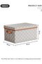2 Pack Closet Storage Box with Lid and Handle, Stackable Wardrobe Clothes Organizer, Foldable - 2