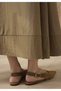 Elastic Waist and Lace-Up Hem, Long Hijab Skirt with Stripe at the Hem, Daily Comfortable Premium Tok Fabric Flared Skirt - 3