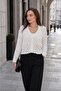 Women's Pompom Patterned Button Closure Knitted Cardigan 265208 -