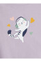 Ozmarka New Season Ecru Crew Neck Long Sleeve Printed Girls' Pajama Top - 3
