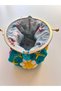 Handmade Crochet Flower Motif Coin Purse Colorful Mini Wallet with Metal Clip - 2