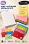 White Color A5 4-Ring Binder Set with 8 Color Options – 50 A5 Colored Papers, 50 Mini Envelopes, and 6 A6 Snap File Folders |