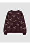 Burgundy Printed Girls' Thick Sweatshirt 2-Pack - 7