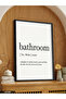 Minimalist Bathroom One-Piece Wooden Framed Table - 4