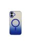 iPhone 16 Plus Case Color Gradient Magsafe Camera Raised Silicone Cover - 3