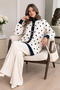 Polka Dot Beard Cardigan N3321 Navy Blue - 2