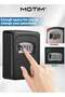 Key Safe 4 Digit Metal Outdoor Safe Key Lock Black Box Key Storage Organizer Box Security Outdoor Wall Mount Case Storage Tools - 3