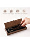 Wooden Prayer Beads and Bracelet Box Walnut 22X6 cm Felt Interior Surface Storage Box for Pens, Bracelets and Accessories - 3