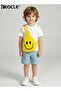 Kids' Chest Bag Smiley Face Print Lightweight Mini Crossbody Bag Casual Daily Outing Small Backpack Single-Shoulder Portable Storage Pouch - 2
