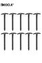 10pcs Outdoor Spiral Ground Tent Stakes Heavy-Duty Windproof Ground Nails Plastic Pegs with Hooks Portable Soil Nails for Tents Tarps Canopies - 2