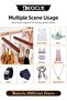 1pc Multi Hook Coat Racks 360 Degree Space Saving Hangers with 8 Hooks Multifunctional Non-Slip Storage Hangers for Ties, Scarves, Socks - 5