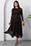 Crew Neck Skirted Glitter Tulle Dress Dks1387-1 - 4