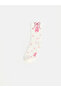 Two Mt Shop Quality Lcw Kids Ecru Printed Girls' Socks - 3