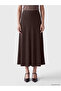 Lcw Grace Brown Flared Skirt with Elastic Waist - 2