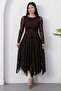 Crew Neck Skirted Glitter Tulle Dress Dks1387-1 - 7