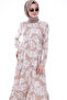 Women's Long Hijab Dress 1002 - Beige