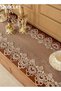Floral Lace Table Runner with Square Woven Design and Polyester Fabric Dining Table Decor with Elegant Edging for Party Gathering Decor - 4