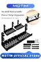 No Drill Under Desk Cable Management Tray 21.7" Retractable Clamp Mounted Desk Cable Cord Organizer for Wire Management Sturdy Metal Cable Tray Basket for Home Office