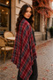 Plaid Pattern Long Winter Shawl 190X70 cm