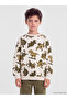 White Dinosaur Printed Boys' Set