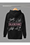 Blackpink K-Pop Band Printed Cotton Long Sleeved 3-Yarn Hooded Sweatshirt