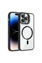 iPhone 14 Pro Max Case with Camera Stand, Magsafe Supported, Transparent Back, Silicone Marçev