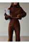 Turtleneck Finger-Looped Top and Bottom Knitwear Set - 6